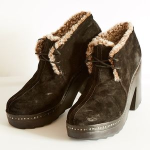 NEW Rag & Bone Inez Suede & Sherling Desert Clogs